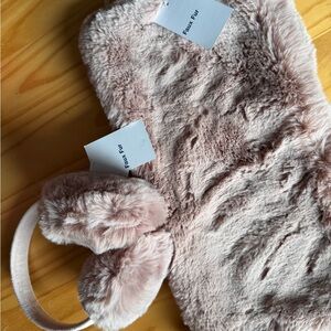 Old Navy Women’s Faux Fur Winter Set – Earmuffs + Scarf (Blush Pink)